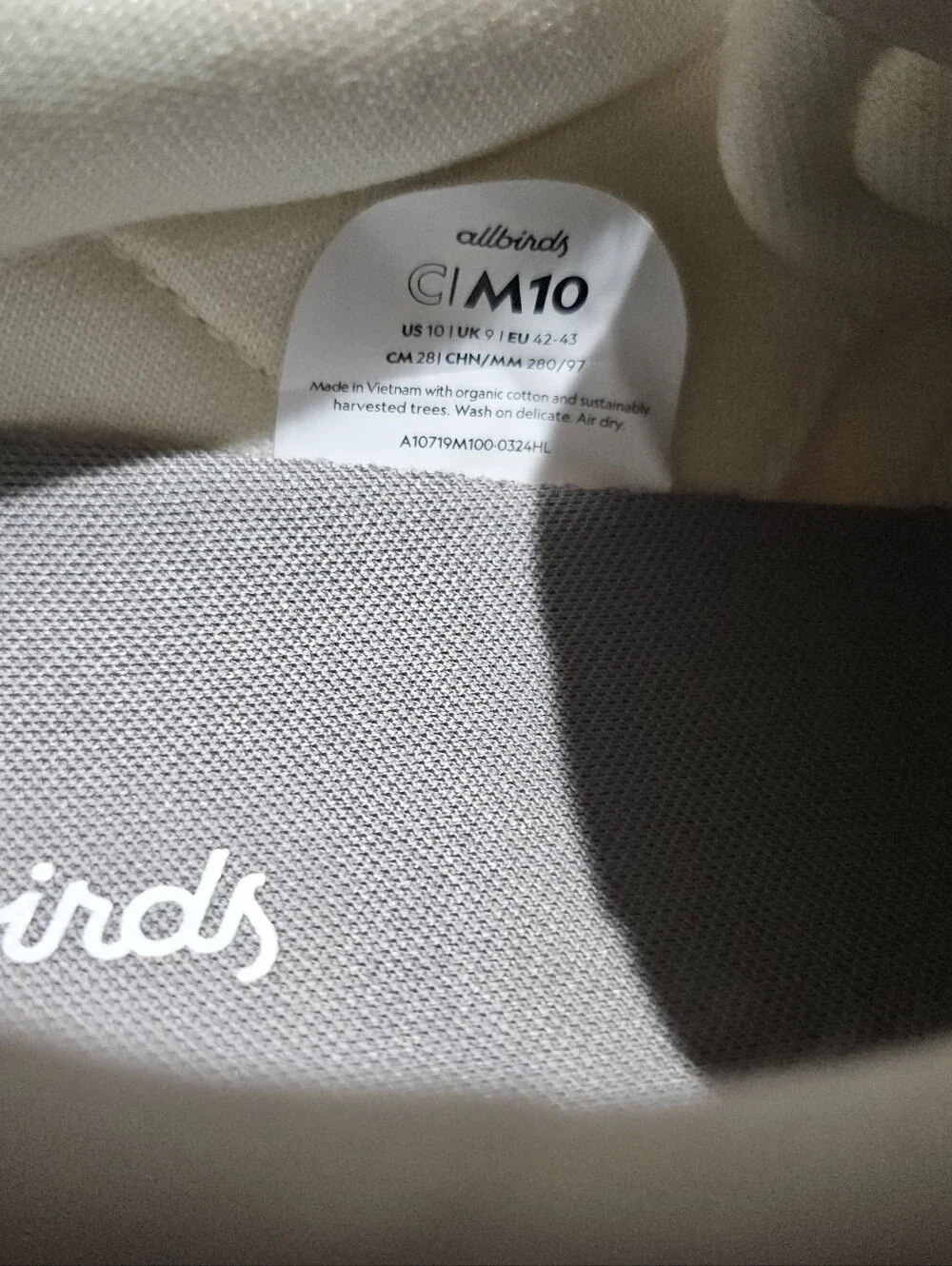 Allbirds Men’s Casual Trainer in Cream and Taupe